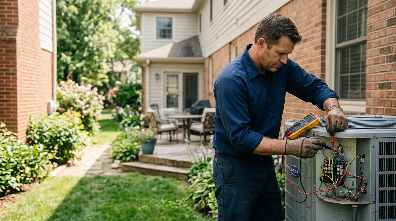 HVAC technician working near West Hartford, VT